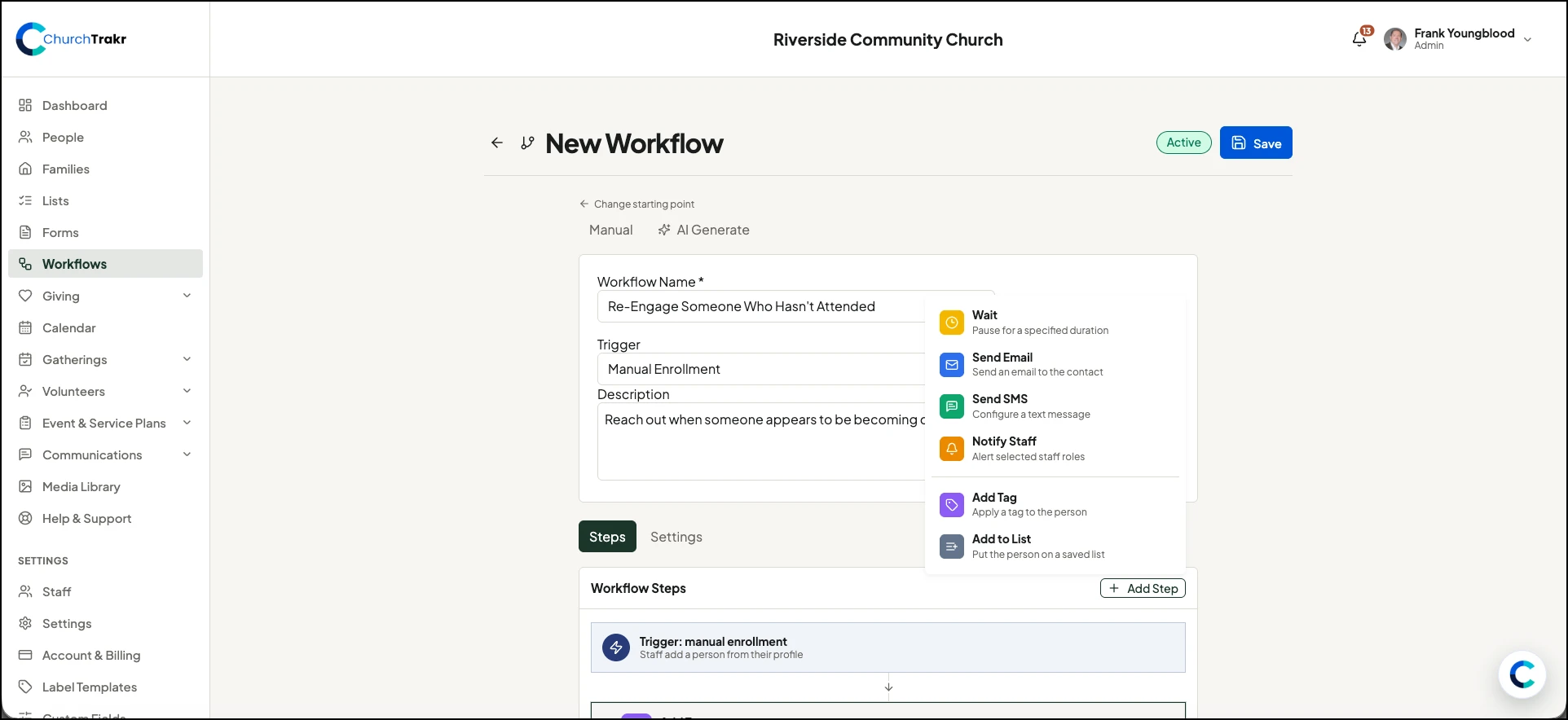 Add Step to Workflow